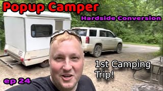 Кемпер PopUp | 1-я поездка! ДОМАШНЕЕ Hard Side Conversion Pontiac Lake, Мичиган, эпизод 24 #diycamper #popupcamper
