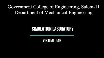 Stress Analysis of a Plate with circular Hole ||  Virtual Lab