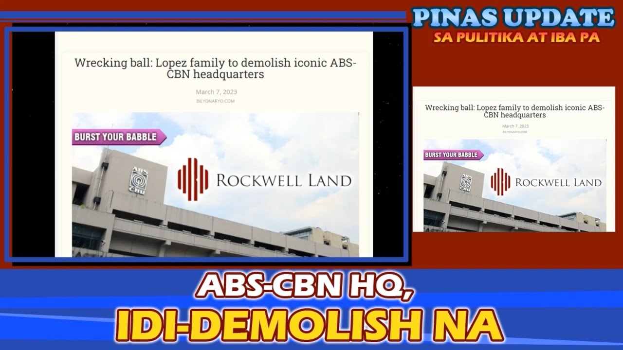 ABSCBN HQ, IDIDEMOLISH NA! YouTube