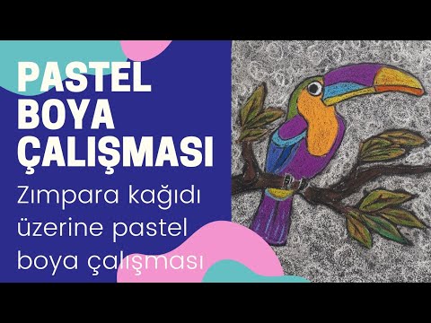 ZIMPARA KAĞIDI ÜZERİNE PASTEL BOYA ÇALIŞMASI 🌹 PASTEL BOYA ÇALIŞMASI