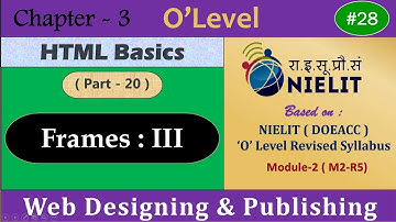 #28 #chapter3 #olevel about  frame attributes in hindi #frame #frameset #html #attribute #elements