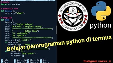 Belajar pemrograman python di termux part 1