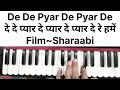 2363  de de pyar de pyar de pyar de re  sharaabi  on harmonium 