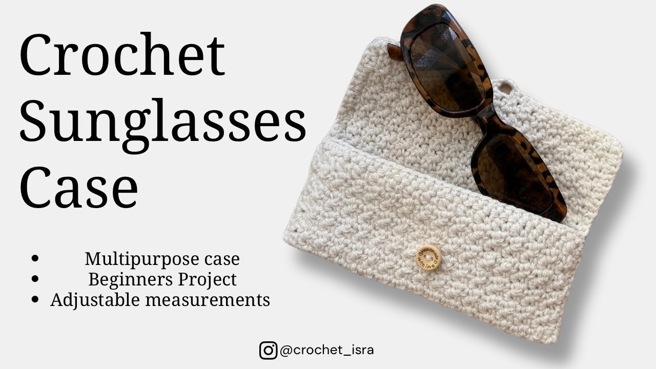 Вязаный крючком чехол для солнцезащитных очков — простой / многофункциональный кошелек 👛 🕶️