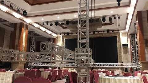 How to install stage lighting truss system for hotel events？