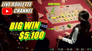 🔴 LIVE ROULETTE |🚨 BIG WIN 💲5.100 In Real Vegas Casino 🎰 $100 Chips Bets Exclusive✅ 2024-05-30 screenshot 4