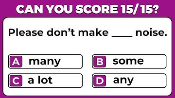 Mixed English Grammar Quiz: CAN YOU SCORE 15/15?  #challenge 5