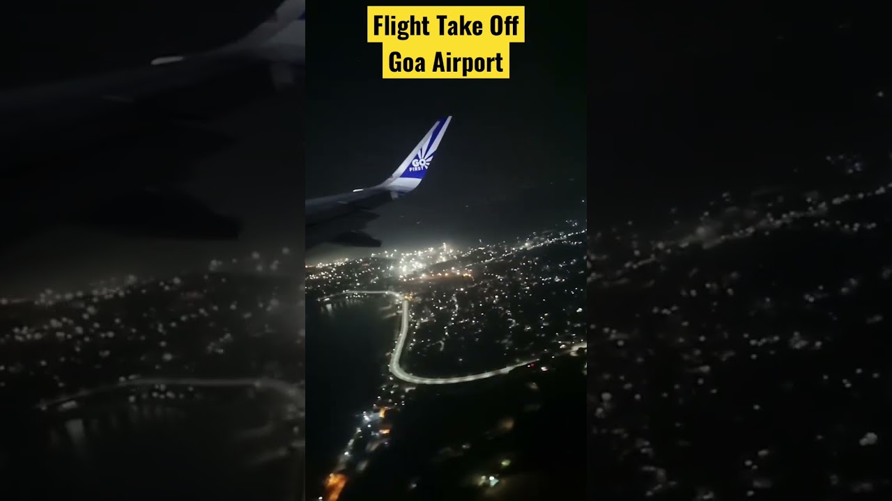 Night View Flight Take Off | Goa Airport | Shorts | Team Sameer