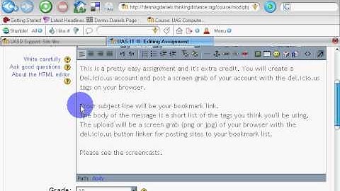 Tutorial Moodle Creating As Assignment: Help Your Local School Build a Network!