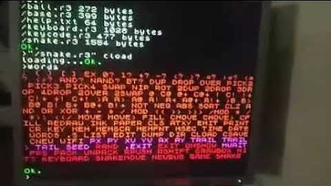 esp32 forth computer - snake game