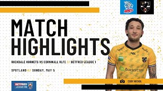 Rochdale Hornets vs Cornwall RLFC Betfred League 1 - Extended Highlights