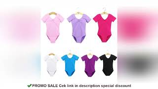 Kids Girls Ballet Leotards Gymnastics Costume Short Sleeve Gymnastics Leotard Dance Bodysuit Ballet