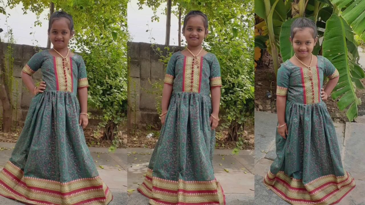 long frock stitching with saree