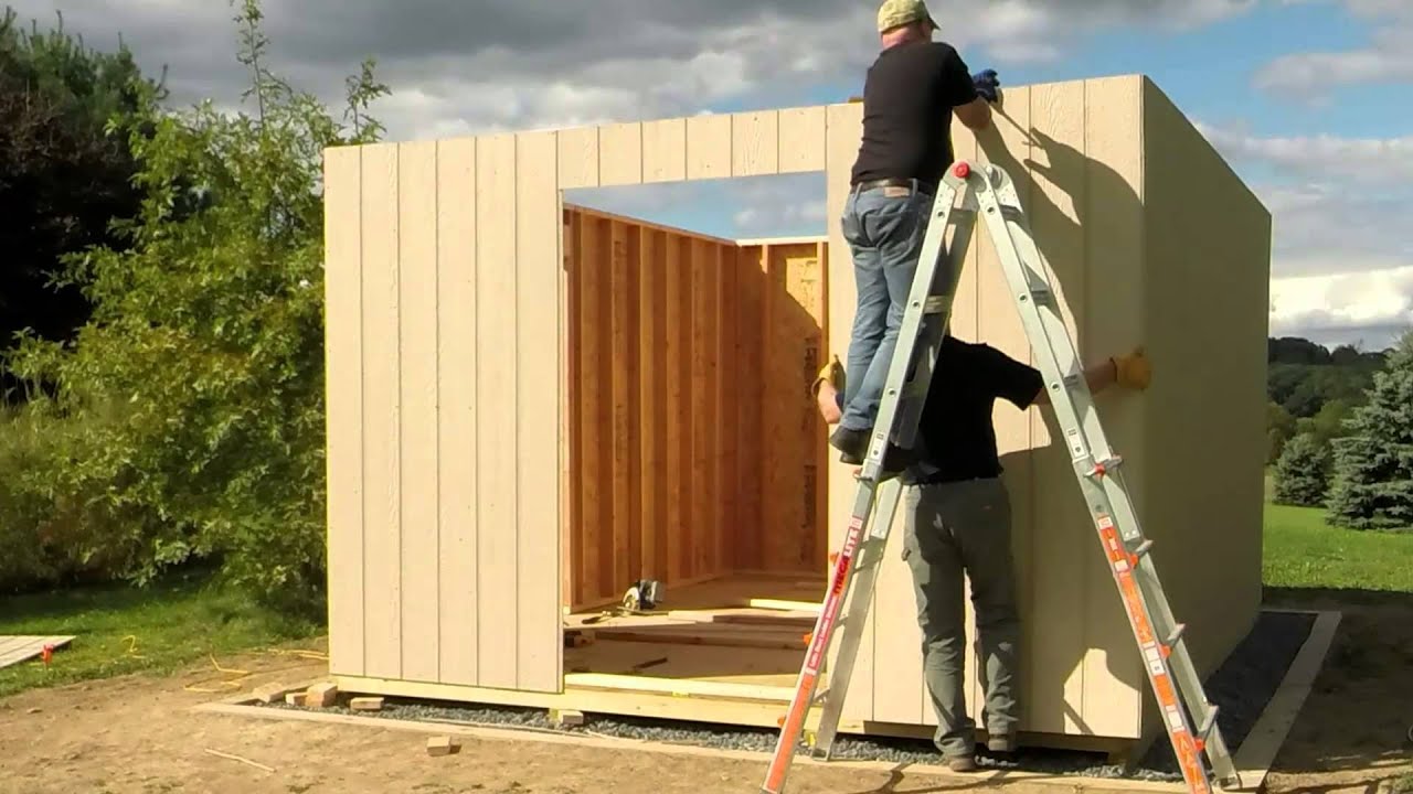 Shed Build 06 - Sheathing and Door Cutouts - YouTube