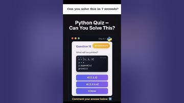 Can You Solve This Python Question? 🧠🐍 | Comment Your Answer!
