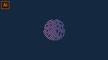 Adobe Illustrator Tutorial | How to create Fingerprint logo in illustrator | Step by Step Tutorial |