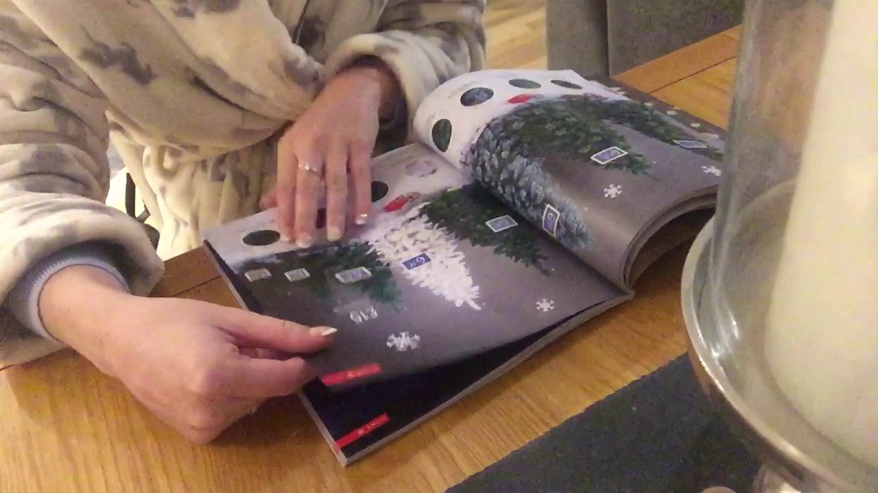 Browsing through Tesco Christmas magazine asmr page turning