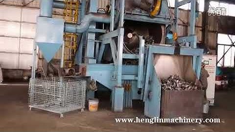 Automatic loading inclined drum type shot blasting machine
