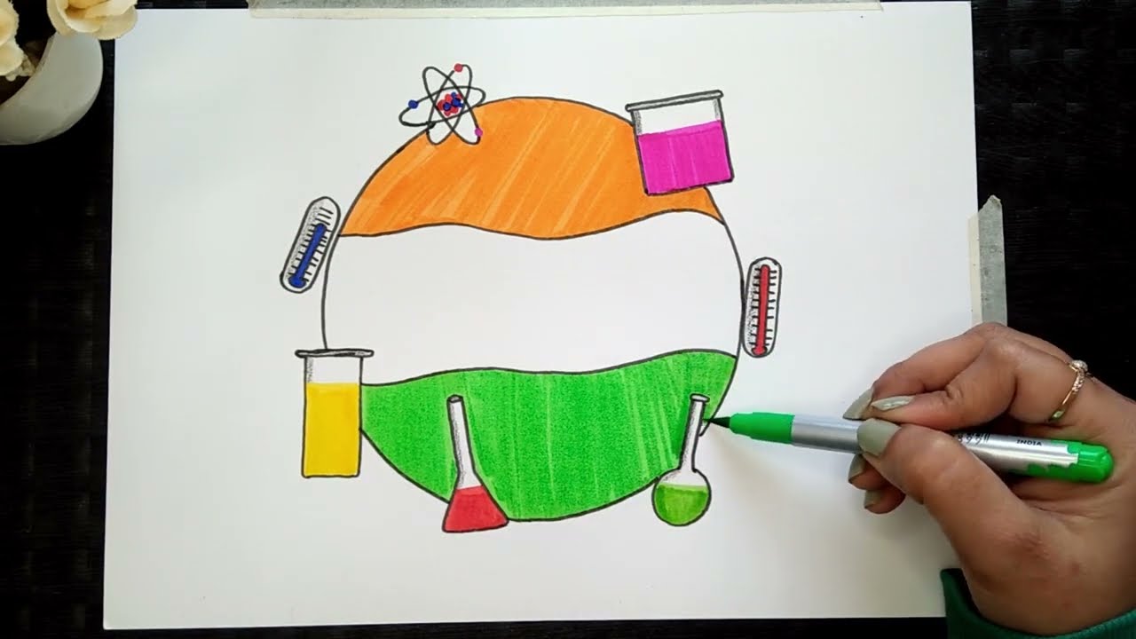 National Science Day Drawing / National Science Day Poster /राष्ट्रीय विज्ञान दिवस ड्राइंग/ Easy