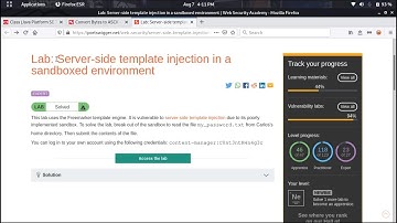 Server-side template injection in a sandboxed environment (Video Solution) | 2021