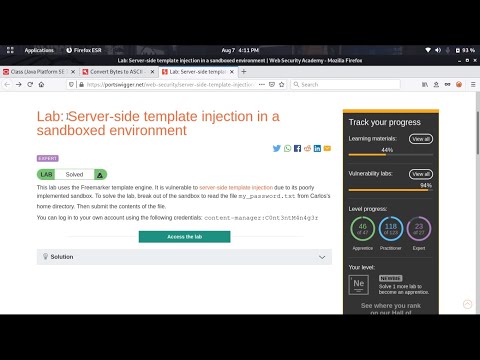 Server-side template injection in a sandboxed environment (Video Solution) | 2021