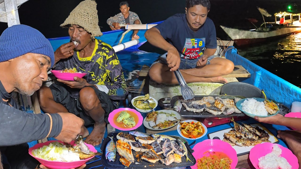 Strike ikan Predator buas langsung di bakar & makan di atas perahu #day5 