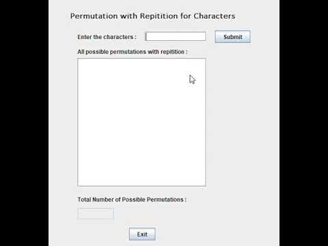 TOPIC 8: PRINT ALL PERMUTATIONS WITH REPETITION OF CHARACTERS