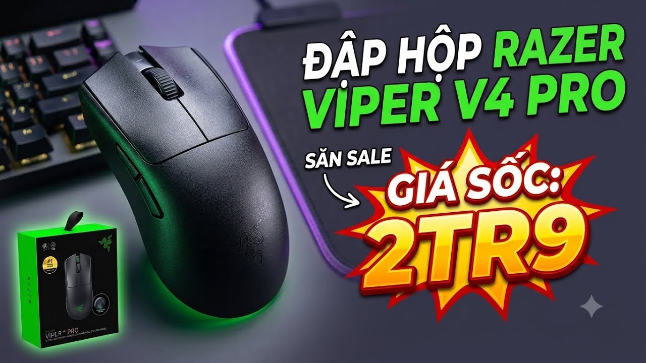 Unboxing the Razer Viper V4 Pro. 7.7 sale find for under 2.9