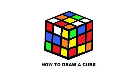 how to draw a cube in Ms painting tutorial