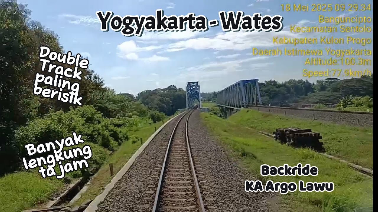 Yogyakarta - Wates | Lintas Double Track paling berisik dan banyak tikungan
