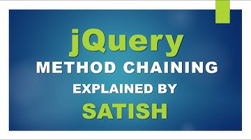 learn jQuery,  method chaining   #jquery   #jquerytutorial   #methods   #chaining