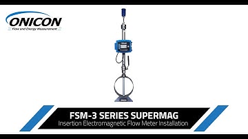 ONICON FSM-3 Series SuperMag Insertion Electromagnetic Flow Meter Installation