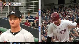 MLB The Show 17 (PS4) (Miami Marlins Season) Game #2: MIA @ WSH