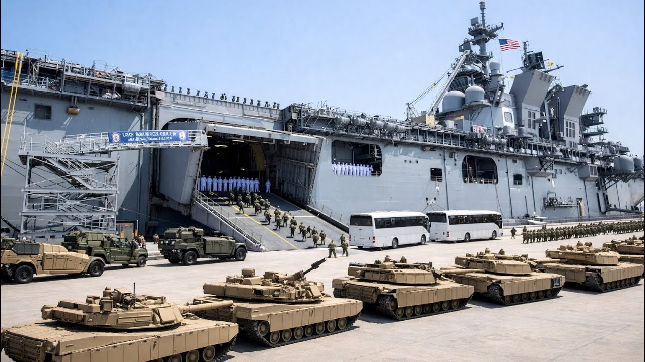 USS America LHA-6 carrying thousands of Marines Departs for Rapid Response Operations at Sea