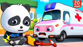 Bayi Panda Kiki Kecelakaan | Mobil Ambulans Beraksi | Lagu Anak-anak | BabyBus Bahasa Indonesia