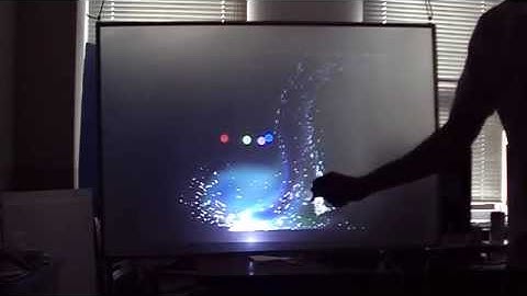 MSAFluid (processing) + wiimote (infrared LED Light)