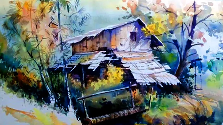 Farmers heaven PART - 2  | Watercolor Tutorial for Beginners  by Jagadeesh Narayanan