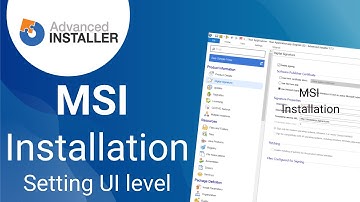 MSI installation - setting the UI level (full, basic or silent)
