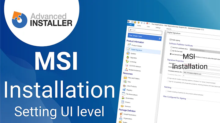 MSI installation - setting the UI level (full, basic or silent) *Updated Version*