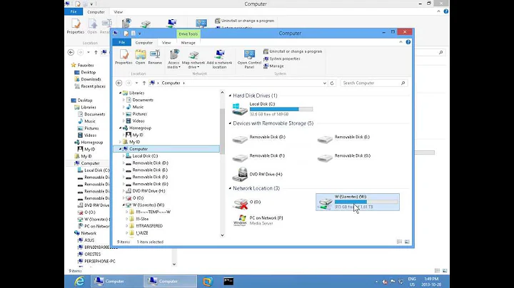 Windows 8 - Map a Network Path to a Drive Letter - Fast Network Connection - Map a Network Drive