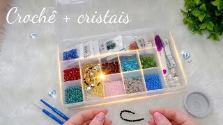 Uma peça, duas utilidades 🤩 colar e pingente, crochê + cristais 💎 
