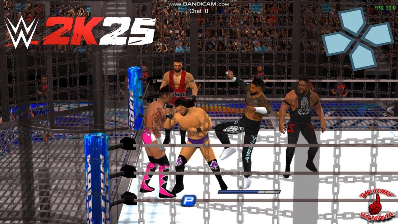 WWE 2K25 ISO/PSP ELIMINATION CHAMBER MATCH|Thechief-ManiaSVR