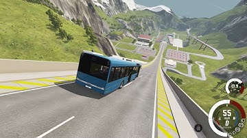 Beamng Drive Bus Crash - Bus Solaris Urbino III 12 BVG Highway, High Speed Car Jump Arena | GVC