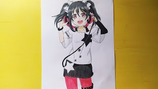 تعلم رسم نيكو من انمي لوف لايف_Dibujando a Niko del anime Love Liveرسم سهل/dibujo/drawing