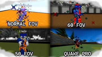 Normal FOV vs 60 FOV vs 50 FOV vs Quake Pro (MCPVP)