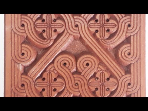 ტრადიციული ქართული ორნამენტი. Traditional Georgian Ornament Engraving On Cnc Router.