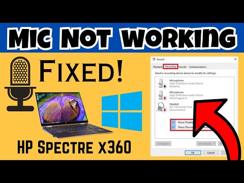 Microphone Not Working In HP Spectre x360 Easy Tutorial