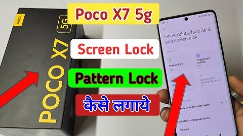 Poco x7 pattern lock kaise lagaye/Poco x7 5g me screen lock setting