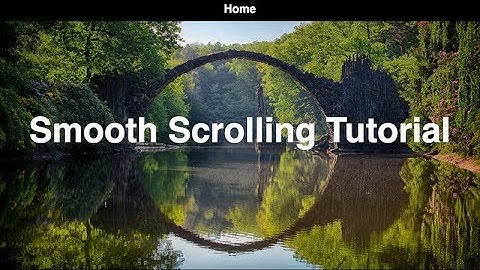 Smooth Scrolling with Menu Links | HTML, CSS & jQuery Tutorial