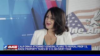 California democrats are working hard to undo proposition 13, a
decades old law that protects homeowners and businesses. one
america’s pearson sharp explains...
